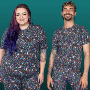 RUN AND FLY Boogie Bones Print T Shirt Unisex XS-3XL Alt Goth Skeleton Floral - Picture 1 of 7