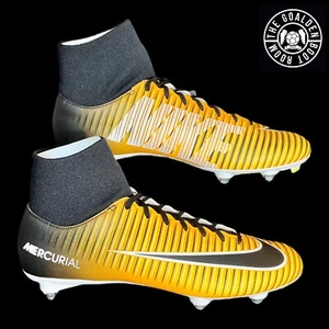 Rare Nike Mercurial Victory VI DF SG Football Boots Yellow Orange UK8 - Picture 1 of 8
