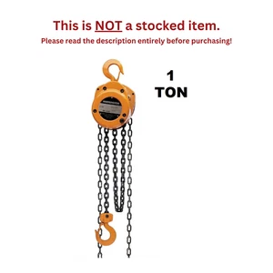 HARRINGTON MANUAL HAND CHAIN HOIST - CF SERIES - 1 TON - 10 FT LIFT - Picture 1 of 4