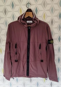 Mens Stone Island Skin Touch Nylon-TC Hooded Coat Jacket Size M - Very Good Cond - Picture 1 of 24