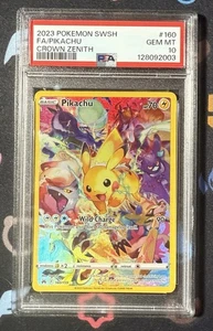 Pokemon PSA 10 Gem Mint Crown Zenith Secret Rare Pikachu 160/159 - Picture 1 of 2