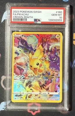 Pokemon PSA 10 Gem Mint Crown Zenith Secret Rare Pikachu 160/159 - Image 1 of 2