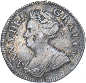 1713 Threepence - Anne British Silver Coin - Nice - Picture 1 of 2