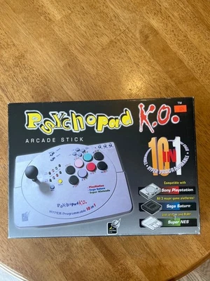 factory new! Psychopad Ko 3 In 1 Arcade Stick Cib PS1 SNES Sega Saturn retro!  - Image 1 of 4