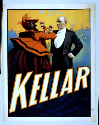 Kellar Poster  Vintage Magic Illusion Wall Art - 12X16/16X20/18X24/24X36 - Image 1 of 4