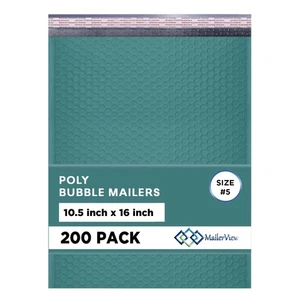 Grün 10,5x16 Zoll Groß Poly Luftpolster Versandtaschen #5 | Gepolsterte Umschläge mit Selbstsee - Bild 1 von 8