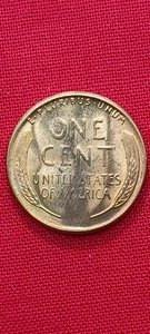 1955 S Penny " Reverse Struck Thru Grease " Error Coin - Picture 1 of 2