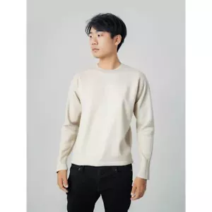 Levi's Men's Large Red Tab Beige Pullover Long Sleeve Cozy Crewneck Sweatshirt - Picture 1 of 7