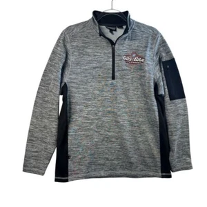 Pennant Gas City Speedway Quarter Zip Pullover Athletic Jacket Gray M Indiana - Picture 1 of 6