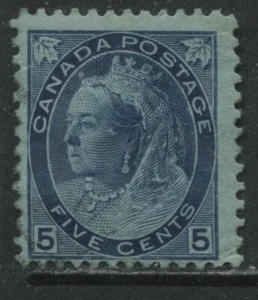 Canada QV 1898 5 cent Numeral mint o.g. hinged - Picture 1 of 1
