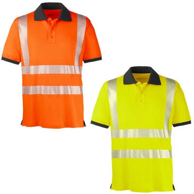 4PROTECT® Warnschutz Polo-Shirt ORLANDO Warnshirt Herren Jacke Shirt Workwear