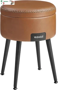 EKHO Collezione - Sgabello, Pouf Contenitore, Rivestimento in PU con Cuciture, M - Foto 1 di 10