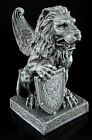 Winged Lion - Figurine with Sign - Decor Fantasy Wings Bird of Prey