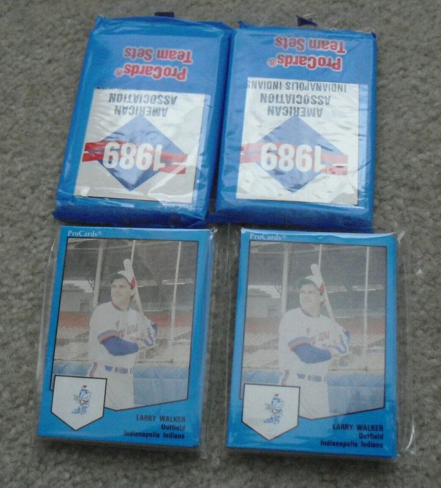 Lot of 4 1989 Procards Indianapolis Expos Minor League Team Sets Larry Walker RC - Image 1 of 1
