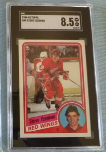 DETROIT REDWINGS STEVE YZERMAN ROOKIE CARD 1884-85 TOPPS STEVE YZERMAN SGC 8.5 - Picture 1 of 3