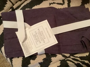 Williams Sonoma washed Italian Linen Table Runner 18”x108” NWOT, dark purple - Bild 1 von 2