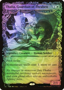 MTG FOIL Thalia, Guardian of Thraben Showcase Halo Foil - Multiverse Legends - Imagen 1 de 1