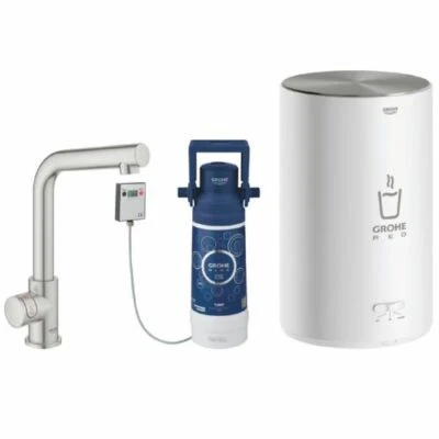 Grohe Red Duo Starter Kit 30339DC1 Mono-Armatur Supersteel inkl. Boiler Größe M - Bild 1 von 3
