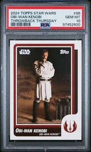 2024 STAR WARS THROWBACK THURSDAY Topps PSA 10 GEM MINT Card 86 OBI-WAN KENOBI - Picture 1 of 2
