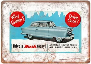 Vintage 1954 Nash Automobile Ad Retro Look Reproduction Metal Sign A3870 - Picture 1 of 2