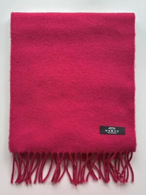 100% Reine Schurwolle Fuchsia Rosa Gewebt Lang Schal 180cm x 25cm Made In Scotland