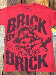 LEGOLAND Kids Shirt Youth LARGE Pirate Skull AOP Full Print Graphic Tee Lego NWT - Picture 1 of 7