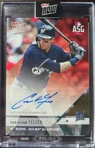 Béisbol Topps Now 2018 Christian Yelich ASG rojo automático 10/10 Milwaukee Brewers - Imagen 1 de 2