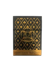 Casino Quality Playing Cards Deck Gold & Black Linen Finish Sealed Brand New - Picture 1 of 4