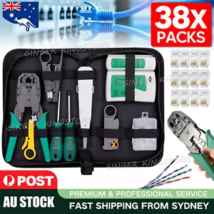 CAT6/5 Lan Network Cable Tool Tester Crimper RJ45 Ethernet LAN Kit Crimping Set - Picture 1 of 9