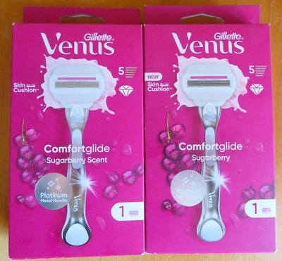 Lot de 2 rasoirs VENUS GILLETTE Comfortglide Skin Cushion (1 manche  1 recharge) - Photo 1/4
