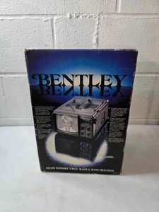 Vintage BENTLEY Deluxe Portable Black White Television Battery Powered NEW! - Picture 1 of 7