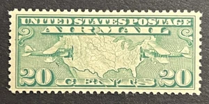 TRAVELSTAMPS: 1926-30 US Stamps Scott # C9 Map of U.S mint Original Gum Hinged - Picture 1 of 5