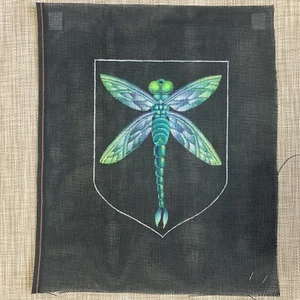 Handpainted Needlepoint | Dragonfly On Black | **Must Read Description** - Picture 1 of 1
