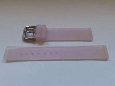 Watch strap 10, 12, 14, 16 mm silicone rubber lilac stainless steel buckle new - Image 1 of 4