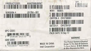 Intel AXXSTBBUBRKT BBU Bracket Kit NEU BROWN BOX - Bild 1 von 1