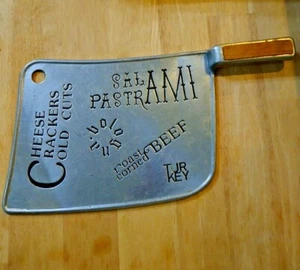 Vintage 1977 York Metalcrafters Cleaver Shaped Pewter Cheese Coldcut Server  - Picture 1 of 9
