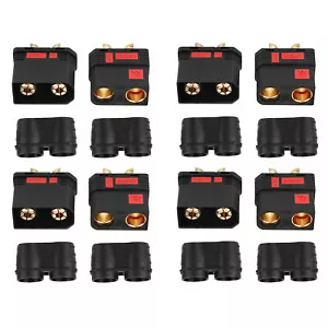 4 Pairs 120A QS8 Male+Female Plug Anti-Spark Connector for RC Model Lipo Battery - Picture 1 of 9
