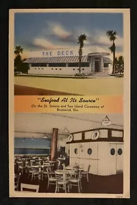 Brunswick GA The Deck Ristorante Frutti di mare St. Simons & Sea Island Causeway Biancheria - Foto 1 di 2