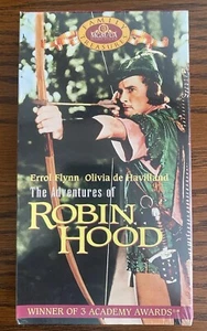 MOVIE Adventures of Robin Hood VHS Errol Flynn Olivia de Havilland New Sealed - Picture 1 of 4