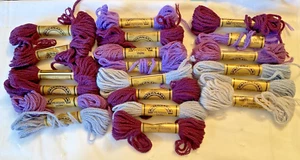 Needlepoint Paternayan Persergarn 100% Schurwolle 20 verschiedene lila - Bild 1 von 5