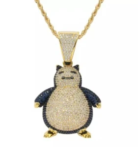 Relaxo Snorlax Blingbling Hop Hop Halskette Kette Necklace Anime Manga Cosplay - Bild 1 von 1