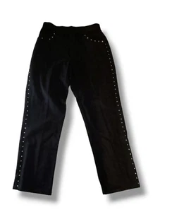 Jeans Just Blu para mujer, negros y tachonados, talla 10 - Imagen 1 de 3