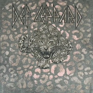 Felpa grafica Def Leppard grigio/oro rosa stimata taglia large - Foto 1 di 8