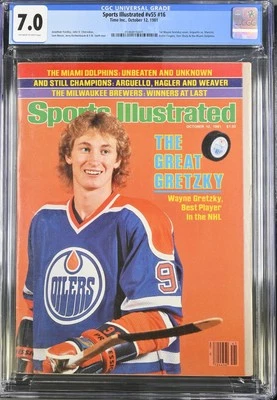 1981 Sports Illustrated Newsstand Wayne Gretzky (1st Cover) CGC 7.0 - Image 1 of 4