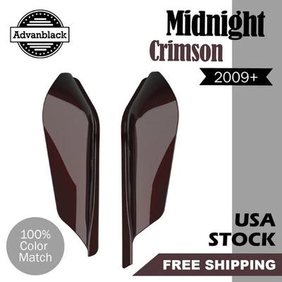 Deflectores de aire Midnight Crimson Mid Frame protectores térmicos cubiertas de ajuste para 09+ Harley Foto 1 de 4