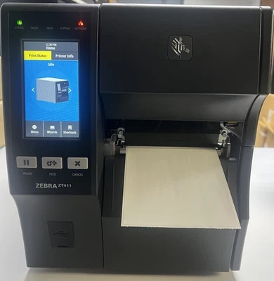 Zebra ZT411 Thermal Transfer Label Printer Peel Rewind LAN USB WiFi - Image 1 of 4