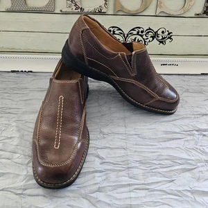 Johnson & Murphy scarpe eleganti slip-on da uomo in pelle marrone taglia 8,5 - Foto 1 di 10