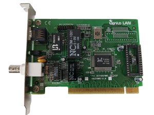 Genius PCI LAN Card K0237009 Ver.1 FSUG7003 Network Card With AVI Ext BNC RJ45 - Picture 1 of 9