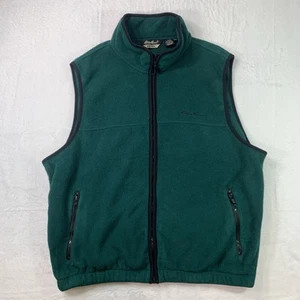 Eddie Bauer Ebtek Gilet Mens L Green Vest Full Zip Outdoors Camping Hiking - Picture 1 of 11