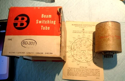 Burroughs BD-301 Beam Switching Tube Type-6700 New in Box with Paper - Image 1 of 4